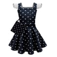 thumbnail image 2 of HAWEE Costume d'Addams pour Filles Robe Noire à Manches Volantées Robe Décontractée Fête d'Halloween Cosplay Wednesday Addams avec Perruque, Sac, 2 of 6