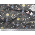 thumbnail image 3 of Soimoi Rayon Fabric Planet & Sun Galaxy Printed Fabric 1 Yard 42 Inch Wide, 3 of 3