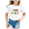 thumbnail image 2 of WEAIXIMIUNG T-Shirts pour Ados Preppy Mode pour Enfants Rentrée Scolaire Saison Imprimé Col Rond Manches Courtes T-Shirt Décontracté Haut (10), 2 of 4