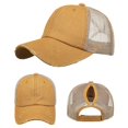 thumbnail image 3 of Unisex Men Women Solid Color Sun Hat Adjustable Baseball Cap Hip Hop Hat, 3 of 4