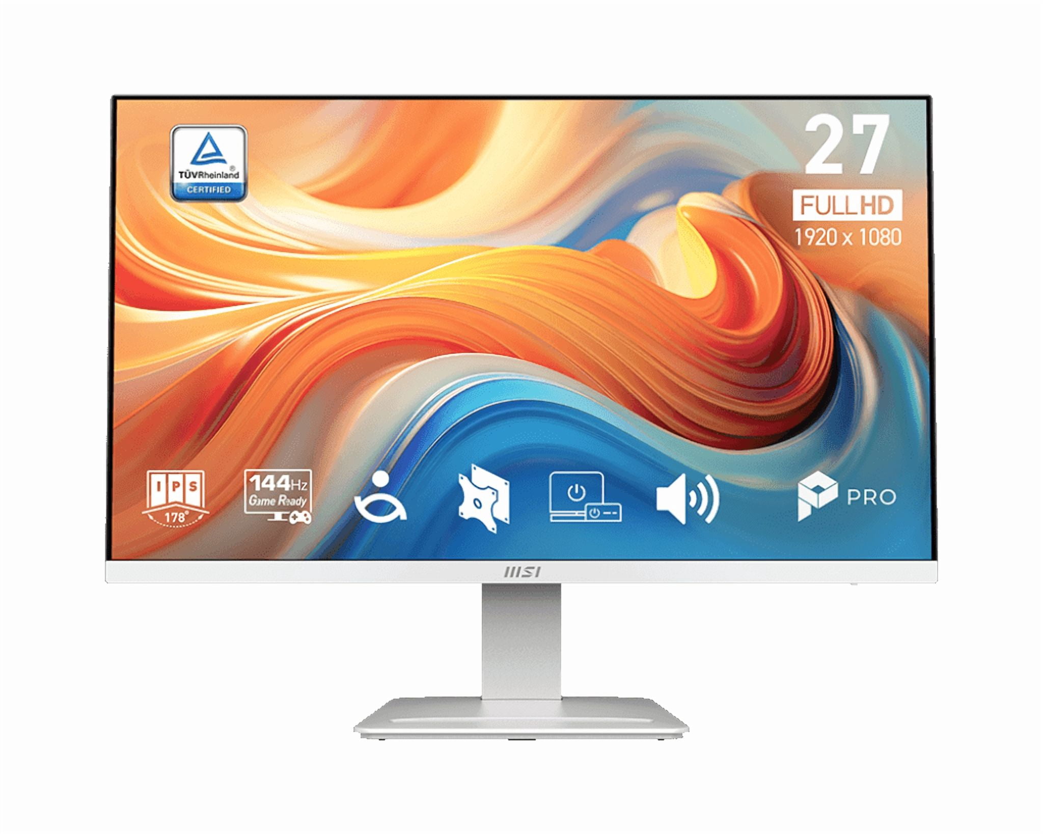 MSI 27" 1920 x 1080 (FHD) 144hz 1ms (MPRT) / 4ms (GTG) IPS Monitor Tilt adjustable (PRO MP273W E14A)