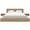 Brown Oak, variant on Nexera Kanso 4-Piece Queen Size Low Platform Bedroom Set, Natural Blonde Oak
