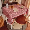 thumbnail image 4 of MTBLYS Nappe en Fil de Coton à Franges Rectangulaire Housse Décorative Housse de Table Basse 90X90 Pouces Polyester Usage Maison Salle à Manger, 4 of 6