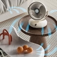 thumbnail image 4 of EGNMCR Fan 2025 Electric Fan Desktop Aircirculation Fan Household Bedroom Student Dormitory Small Desktop Fan Powerful Warm Airfan Warm White/whitegold Optional Small desktop fan, 4 of 9