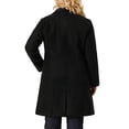 thumbnail image 3 of GRACE & GRANDEUR Manteau pour Femme Grande Taille à Revers Cranté, Boutonnage Simple, Caban Mi-Long, 3 of 7