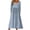Sky Blue, variant on Elegant Dress Women's Summer Comfort Fashion Printing Button Pocket Long Sleeve Dress Pleated Dress S-143 Green L