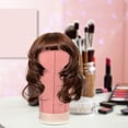 thumbnail image 3 of HILABEE PU Leather head Mannequin Head for Making Holder Display Display Pink, 3 of 8