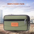 thumbnail image 2 of Multi Layer Men Phone Pouch Waist Bag Fanny Pack Canvas Purse (Camel 2), 2 of 6