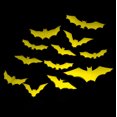 thumbnail image 2 of AYktou Décorations d'Halloween, Cadeaux de Fête d'Halloween, Décorations de Fête d'Halloween Tridimensionnelles Chauves-Souris Lumineuses Jaunes, Vertes et Rouges, Drapeaux Suspendus Autocollants Muraux, 2 of 2