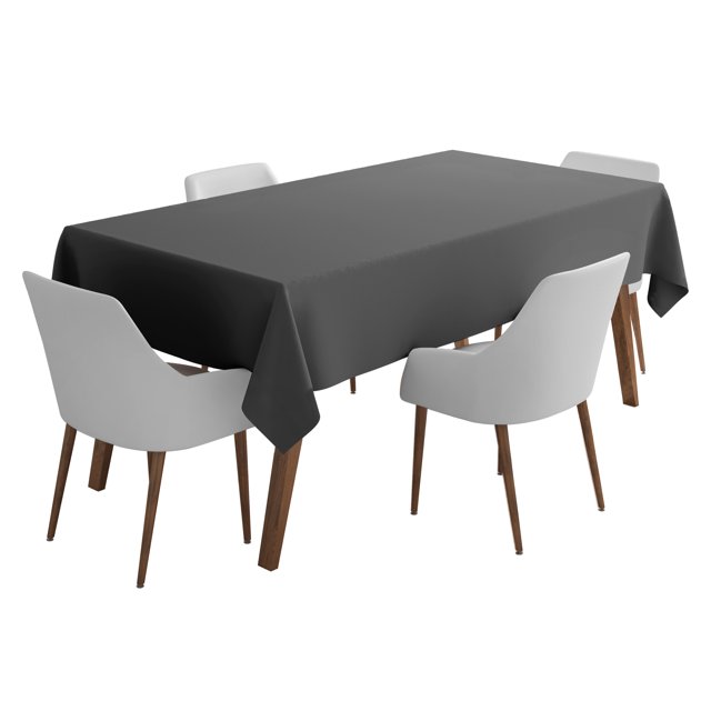 Vargottam Indoor/Outdoor Tablecloth 58 x 120" Inch Rectangular Tablecloth Waterproof Patio Table Cloths, Spring/Summer Table Covers for Backyard Circular Table/BBQs/Picnic - Dark Gray