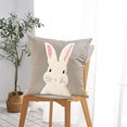 thumbnail image 4 of BotaniNest Velvet Rabbit Throw Pillow Embroidery Couple Pillow Cover Pink Throw Pillowcase Sofa Waist Pillow Cute Little Rabbit Throw Pillow, 4 of 7