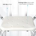 thumbnail image 2 of BeesClover Shower Chair for Inside Shower, Shower Chair for Inside Shower with Arms and Back, 350 lb Capacity, Adjustable Height, Non-Slip Seat with Padded Armrests & Back, White, 2 of 7