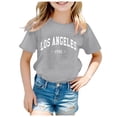 thumbnail image 1 of Kcodviy Chemises pour Adolescentes Enfants Filles Manches Longues Chemises Unies Garçons Filles Décontracté Col Rond Tout-Petit T-Shirt Tech Col Manches Courtes Lettre T-Shirt Tout-Petit Hauts, 1 of 4