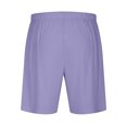 thumbnail image 4 of TIMIFIS Survêtements pour Hommes 2 Pcs Tenues de Jogging Athlétiques Décontractées Col Rond Uni Blouse à Manches Courtes et Shorts Ensemble 2 Pcs - Automne, 4 of 9