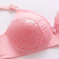 thumbnail image 4 of Virmaxy Womens Wireless Bra Oversized Gathered Comfortable Breathable Underwear (Plus Extended Buckle) Everyday Bra Embroidered Glossy Comfortable Breathable Bra Underwear No Rims Watermelon Red-2 36, 4 of 7