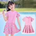 thumbnail image 2 of Girls Rash Guard Swimming Bathing Suit Floral Printing Long Sleeve Sun Protection Bathing Suits 8-9 Years Girl Fashion, 2 of 9