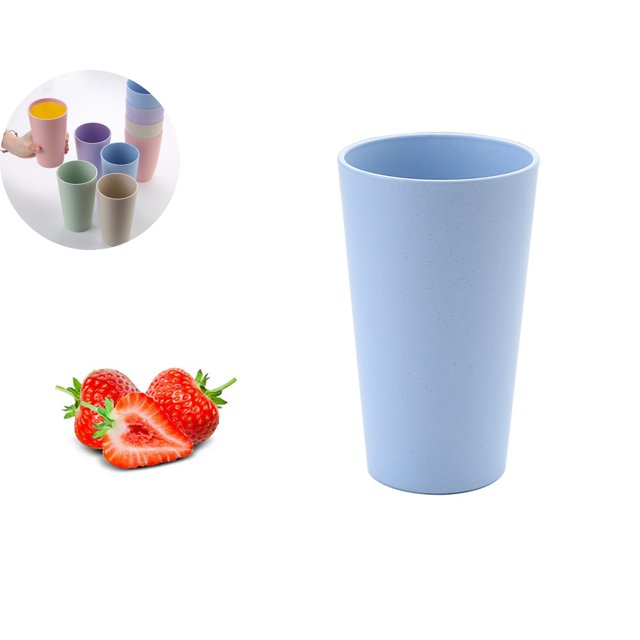 Dvruxg Gobelet en Paille de Blé - Gobelet en Plastique Réutilisable pour la Cuisine - Gobelet Compatible Lave-Vaisselle et Micro-Ondes - Gobelets en Plastique Réutilisables pour un Usage Quotidien