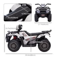 thumbnail image 3 of Aosom VTT 4 Roues 12 V pour Enfants avec Musique, Lumières DEL, Pneus à Bande de Roulement, Blanc, 3 of 10