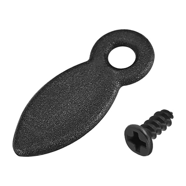 Unique Bargains Frame Turn Button, 3/4' Plastic Drop Shape w Screws for Hanging Pictures, 30 Pcs (Black)