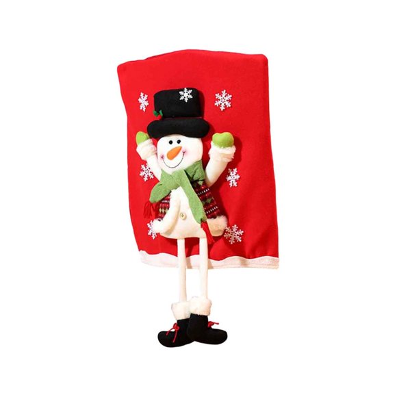Outoloxit Christmas Chair Cover, Cloth Holiday Seat Cover for Dining Room Party Home Decor, Easy to Install