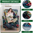 thumbnail image 2 of Housses de Chaise Extensibles avec Accoudoirs, Housse de Chaise d'Appoint Imprimée, Fauteuil Fleur, Housses de Fauteuil de Banquet Douces, Housses de Chaise Lavables pour Salon, Bureau, Réception, Lecture, Sofa, 2 of 7