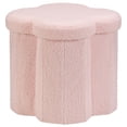 thumbnail image 1 of Bouclair Pink Storage Ottoman, 1 of 5