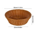 thumbnail image 3 of Plastic Storage Basket Plastic Imitation Vines Storage Basket Multicolor Woven Tray for Fruit Vegetables Snacks Bread and Multi-Functional Home Organization,M(1PCS) JASKFLY, 3 of 7