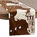 thumbnail image 3 of SARO 471.BR1690B 16 x 72 in. Lait Collection Faux Fur Runner Rug with Cow Hide Design  Brown, 3 of 4