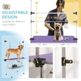 thumbnail image 4 of PawHut Adjustable Dog Grooming Table with 2 Safety Slings, Purple, 4 of 10