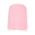 thumbnail image 4 of MeetoTime Sweat-Shirt Col Rond pour Femmes 2024 Tendance Texturé Pull Manches Longues Surdimensionné, 4 of 6