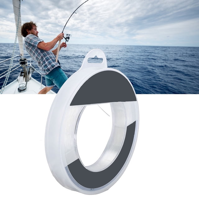 Fil de Pêche Transparent de 328 Pieds, Fil de Pêche en Nylon Transparent avec Perles Idéal pour la Pêche en Mer, à la Rive, en Radeau