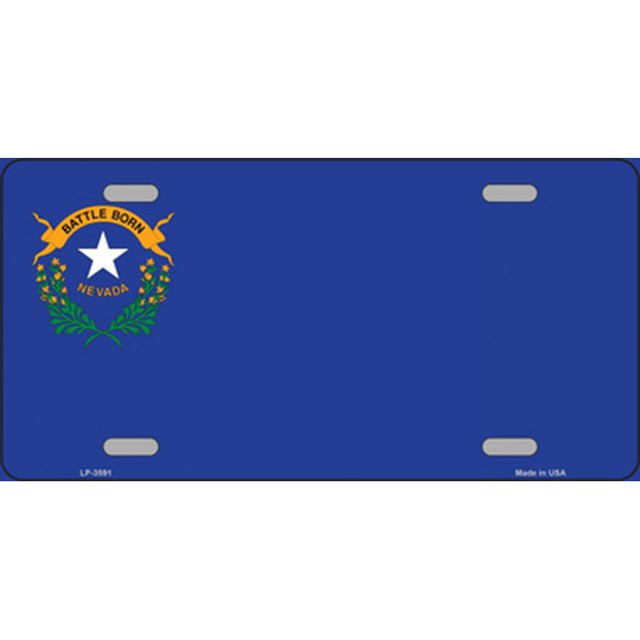 Plaque d'Immatriculation en Métal Drapeau de l'État du Nevada