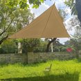 thumbnail image 3 of Visland Outdoor Triangle Sun Shade Sail with Windproof Ropes UV Blocking Canopy Permeable Breathable Heavy Duty Deck Backyard Patio Shade Cover, 3 of 7