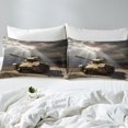 thumbnail image 4 of YST Old Soviet Tank Comforter Set Vintage Tank Of World War II Running On The Grass Bedding Comforters & Sets Running Tank In Rays Of Sun Bedding King 3Pcs, 1 Comforter 2 Pillowcases, 4 of 5
