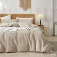 thumbnail image 1 of Ensemble de Housse de Couette en Coton Lavé Toucher Lin Naturel Anti-Froissement Léger Confortable (Très Grand Lin), 1 of 6