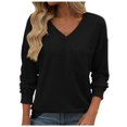 thumbnail image 1 of WEAIXIMIUNG T-Shirts pour Femmes Longueur Longue Tuniques pour Femmes Coupe Ample Manches Longues Chemises Rayées Hauts à Col Rond, 1 of 6