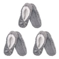 thumbnail image 1 of CHOK Adult Super Soft Warm Cozy Fuzzy Soft Touch Slippers Non-Slip Lined Socks  Assortment B  Medium 3 Pairs, 1 of 5