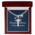 thumbnail image 1 of To Our Son Congratulations on Your Graduation Artisan Cross Cuban Chain Link, 1 of 7