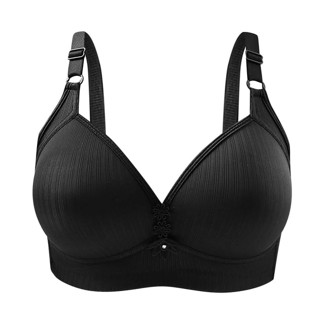 Timegard Bras for Women Wireless Adjustable Strap Full Support Comfort Everyday Bras Seniors Bralettes