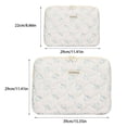 thumbnail image 2 of Maoww Housse d'Ordinateur Portable Matelassée avec Fermeture Éclair Lisse et Résistance à la Poussière Sac à Fleurs Résistant à la Poussière Blanc 15 Pouces, 2 of 6