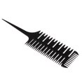 thumbnail image 3 of Graflsoa Tri-Sided Hair Sectioning Comb for Highlighting and Coloring - Durable Plastic Styling Tool with Ergonomic Design in Black, 3 of 6