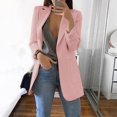 thumbnail image 2 of Womens Open Front Blazer Long Sleeve Solid Slim Fit Work Office Cardigan Jacket S-XXL, 2 of 15