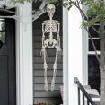 thumbnail image 3 of Way to Celebrate Halloween Decoration Hanging Posable Bone Color Plastic Skeleton 35 inch, 3 of 6