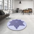 thumbnail image 4 of Ahgly Company Machine Washable Indoor Rectangle Transitional Periwinkle Purple Area Rugs, 8' x 12', 4 of 7