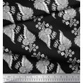 thumbnail image 3 of Soimoi Poly Georgette Fabric Leaves & Floral Block Fabric Prints by Yard 42 Inch Wide, 3 of 3