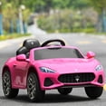 thumbnail image 3 of Costway 12V Kids Ride On Car Maserati GranCabrio Licensed with Remote Control& Lights Pink, 3 of 10
