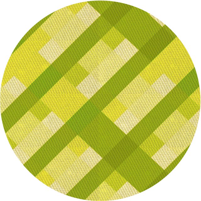 Ahgly Tapis Rond Lavable en Machine Intérieur Transitionnel Vert Pistache, 3 Pieds Rond