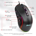 thumbnail image 1 of Souris de Jeu Filaire 10 Boutons Réglable RGB; Accessoire Informatique de Jeu 10 Boutons avec Lumière Colorée, 1 of 10