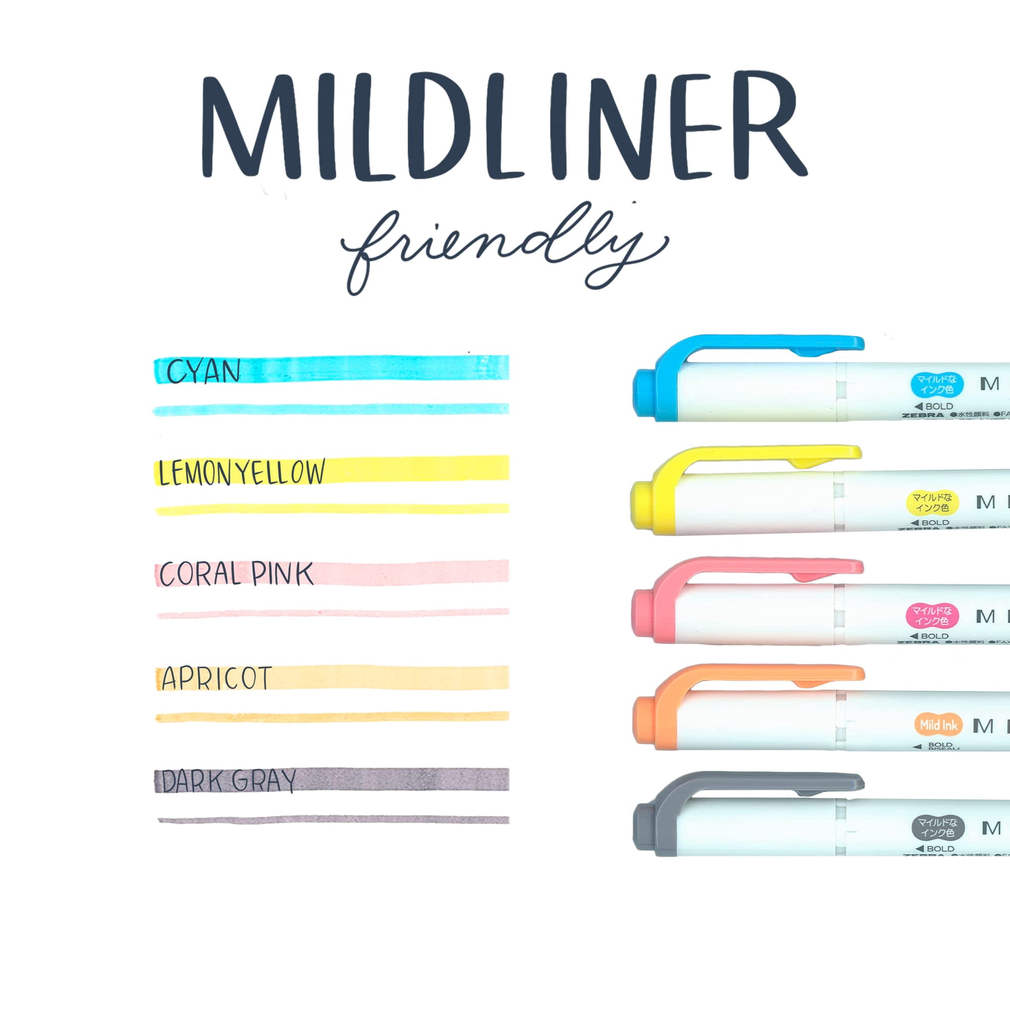 Mildliner 5 Colour Set Refresh