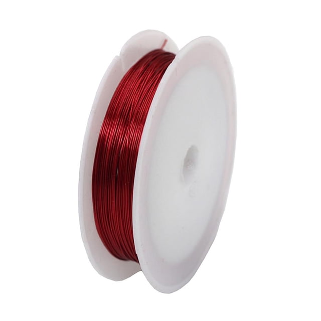 simhoa 11 Yard of Iron Wire Wrapping Wire Beading Rope Wire Beading Wire Jewelry Making Red